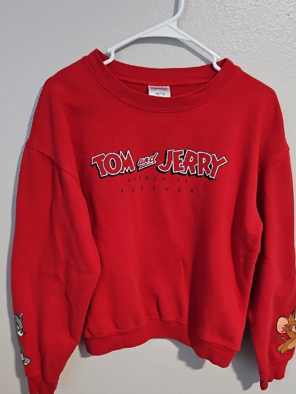 Tom and Jerry Red Graphic Sweatshirt